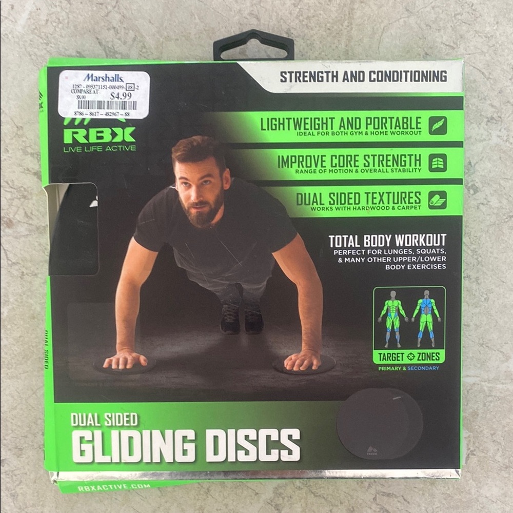 RBX Dual Sided Gliding Discs NWT
